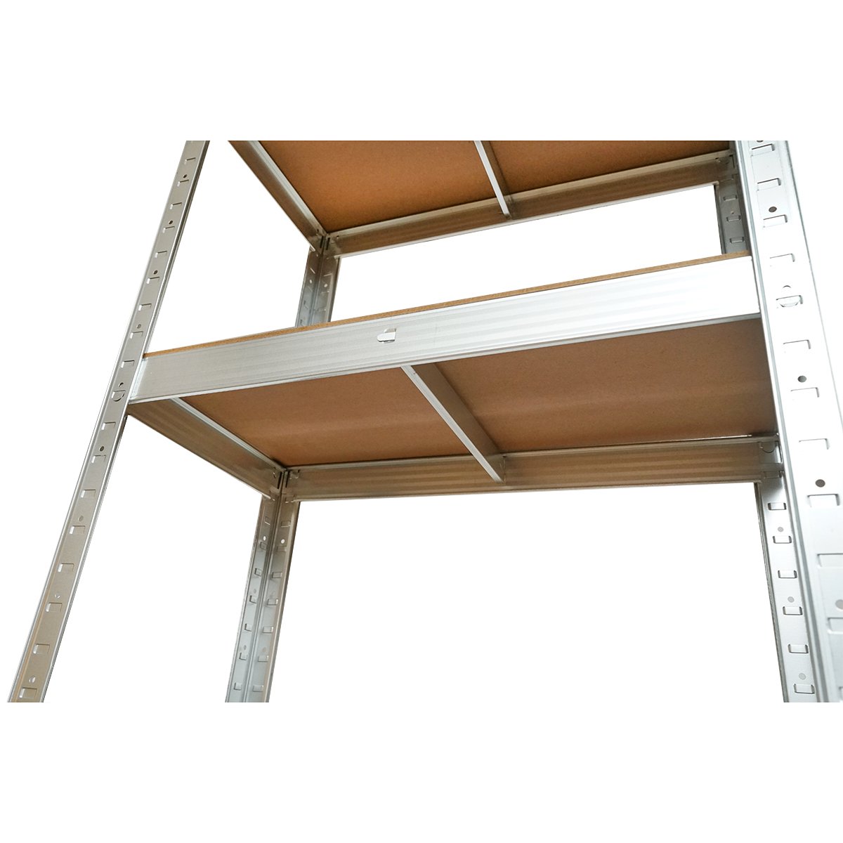 Raft metalic cu 5 polite MDF, 170x80x30cm, 100kg/polita, montaj fara suruburi Breckner Germany